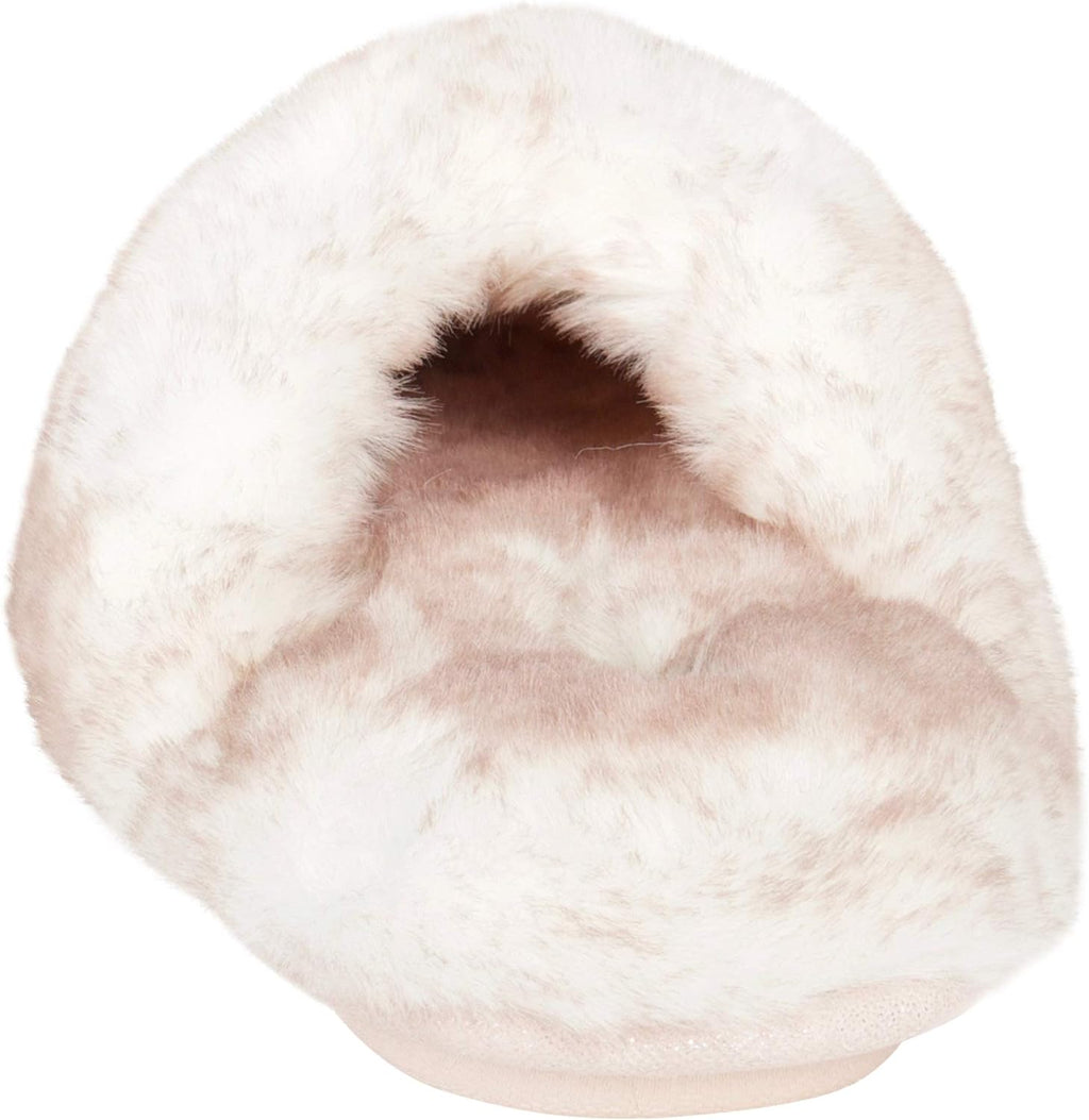Women's Faux Fur Memory Foam House Slippers with Anti-Skid Soles