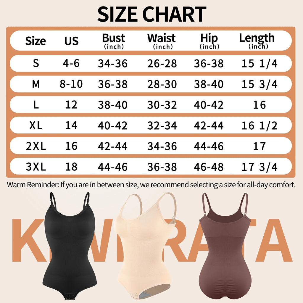 Women's Tummy Control Shapewear Bodysuit with High Waist Design