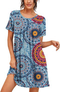 Short Sleeve Knee Length Nightgowns for Women | Pleated Sleep Shirts in Breathable, Stretchy Fabric, Soft Sleep Dress